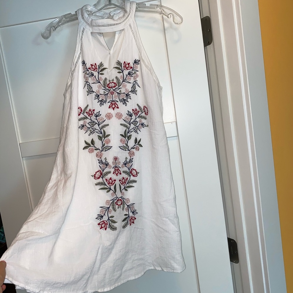 Floral White Dress
